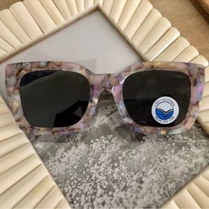 BNWT Alden I-Sea polarized sunglasses from Anthropologie - abalone / smoke